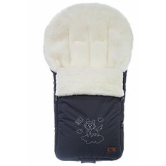 Конверт-мешок Nuovita Islanda Bianco меховой 90 см пепельный