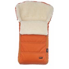 Конверт-мешок Nuovita Alpino Lux Bianco меховой 85 см arancio