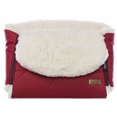 Nuovita Муфта меховая для коляски Vichingo Bianco bordo/бордовый