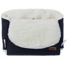 Nuovita Муфта меховая для коляски Vichingo Bianco nero/черный