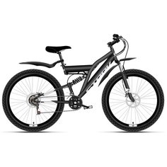 Велосипед Stark21 Jumper 27.1 FS D чёрный/серебристый 21 скорость рама M (18") HD00000044