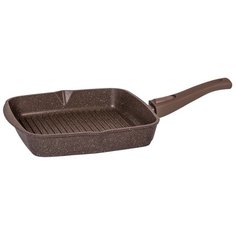 Сковорода-гриль Мечта Гранит, 24х24 см, съемная ручка, гранит brown