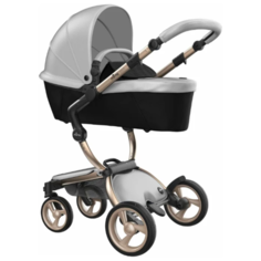 Коляска-трансформер Mima Xari (2 в 1), argento/black/champagne frame, цвет шасси: золотистый