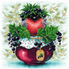 МС-017 Алмазная мозаика Певчая смородинка38*38см Brilliart М.П.Студия