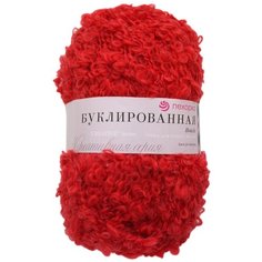 Пряжа Пехорка Буклированная 200 гр., 220 м., упак./5 шт. (30% мохер, 20% шерсть, 50% акрил высокообъемный) (88-Красный мак) 5 шт
