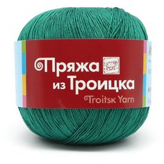 Пряжа из Троицка Астра 100гр. 610м. (100% мерс.хлопок) (2286 зеленый луг) 10 шт Троицкая камвольная фабрика