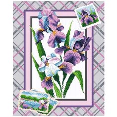 МС-040 Алмазная мозаика Букет ирисов38*48см Brilliart М.П.Студия