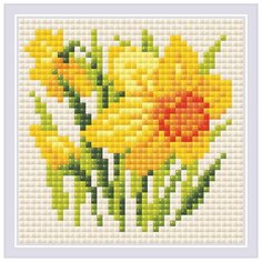 AM0032 Набор алмазной мозаики Риолис Нарцисс 10*10 см