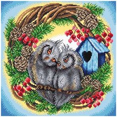 МС-039 Алмазная мозаика Совиная преданность38*38см Brilliart М.П.Студия