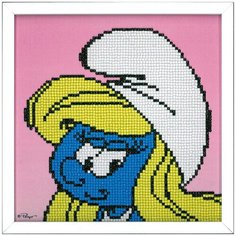 PN-0185817 Алмазная мозаика Vervaco Смурфики. Смурфетта 21,5x21,5см