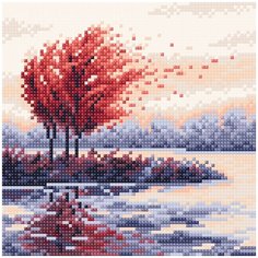 МС-055 Алмазная мозаика Красная осень20*20см Brilliart М.П.Студия