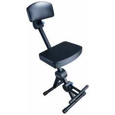 QUIK LOK DX749 Стул с регулируемой высотой (от 56,5 до 85,5 см), подставкой для ног и спинкой, ширина 41,5 см