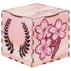 Алмазная вышивка на дереве Шкатулка «Голуби», 10,5x10,5x10,5 см, Гранни Wood