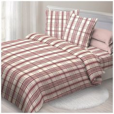 Постельное белье 2-спальное с европростыней Спал Спалыч Ричард, бязь, 70 х 70 см, красный