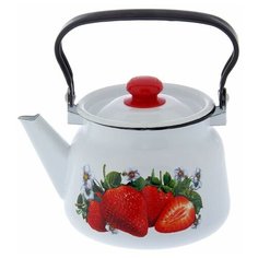Чайник Клубника садовая(белый) 2,3 л эм.крышка 2733106 Сибирские товары