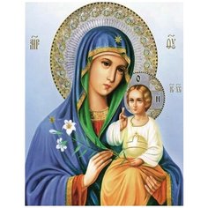 Икона Богородицы алмазная мозаика 40х50