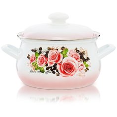 Кастрюля "Розы и кофе" грушевидная 3,0 л ЭСТЕТ