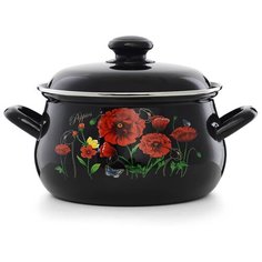 Кастрюля "Красные маки" грушевидная 3,0 л ЭСТЕТ