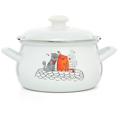 Кастрюля "Влюбленные коты" грушевидная 3,0л ЭСТЕТ