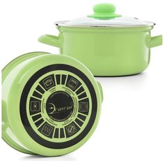 Кастрюля цилиндрическая 2,0 л салатовая ЭСТЕТ