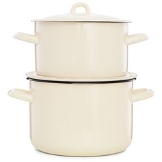 Набор посуды "Жемчужная" цилиндрический 2,9 л 4,3 л 4 пр ЭСТЕТ