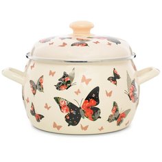 Кастрюля "Бабочки" полусфера 5,0 л ЭСТЕТ