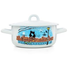 Кастрюля "Коты на крыше" цилиндрическая 1,45л ЭСТЕТ