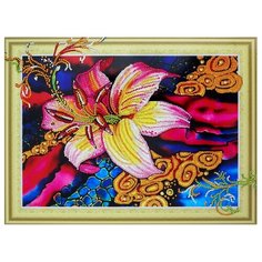 Алмазная мозаика на пенокартоне с фигурными стразами - Золотая лилия/FM002 Color KIT