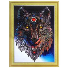 Алмазная мозаика на пенокартоне с фигурными стразами - Волчица/FM011 Color KIT