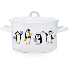 Кастрюля "Пингвины" цилиндрическая 4,3 л ЭСТЕТ