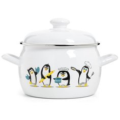 Кастрюля "Пингвины" полусфера 3,5 л ЭСТЕТ