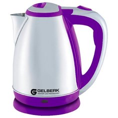 Чайник электрический Gelberk GL-319, 1.8л, 1500Вт, нержавеющая сталь, фиолетовый