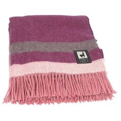 Плед Incalpaca перуанский PP-51 из шерсти альпака и мериноса 170x210 см, фиолетовый