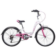 Подростковый городской велосипед Novatrack Butterfly 24 (2019) розовый 11" (требует финальной сборки)