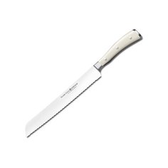 Нож для хлеба Wusthof Ikon Cream White, лезвие 23 см, белый