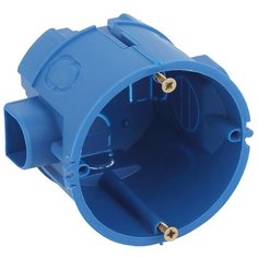 Установочная коробка ЭРА КУТС 68х60мм для твердых стен саморез, стыковочные узлы, синяя IP20 Б0039187 15981372 ERA