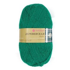 Пряжа Пехорка Деревенская (100%шерсть) (573-Т.изумруд), 10 мотков