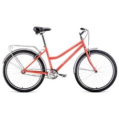 Велосипед FORWARD BARCELONA 26 1.0 ( 1 ск. рост 17") 2020-2021, коралловый/бежевый, RBKW1C161002