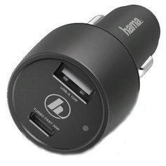 Автомобильная зарядка HAMA H-183323/183322, black