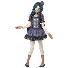 Костюм Разбитая кукла детский California Costumes XL (12-14 лет) (платье, леггинсы, шляпка, воротничок, маска)