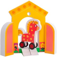 Кубики Деревяшки Лошадка Иго-Го 18WEVA05