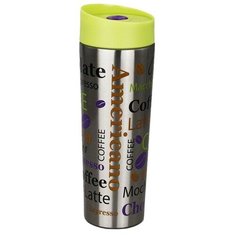 Термокружка Alpenkok с рисунком, 0.4 л желтый