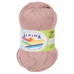 Пряжа Alpina Sati, 100% мерсеризованный хлопок, 10*50 г, 170 м+-10 м, №452, серо-розовый