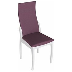 Стул «Бруклин Т1» Белый матовый/Микрофибра Фиолетовый Triya