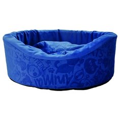 Лежак для домашних животных HOMEPET Велюр 49 см х 43 см х 17 см, синий
