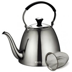 Чайник Kelli KL-4516 нержавеющая сталь с ситечком обьем 1,1л