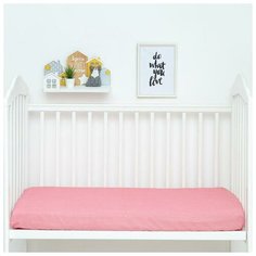 Простыня на резинке Крошка Я "Полоски" цв.белый/красный, 60*120+20см,бязь 125 гр/м2,100% х 5111191