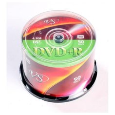 Носители информации DVD+R, 16x, VS, Cake/50, VSDVDPRCB5001