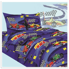 Детское постельное белье бязь формула 1 1,5 спальное детские расцветки Iv Selena