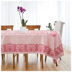 ЭТЕЛЬ Скатерть + 4 салфетки Alexis Цвет: Бордовый br54543 (150х150 см)